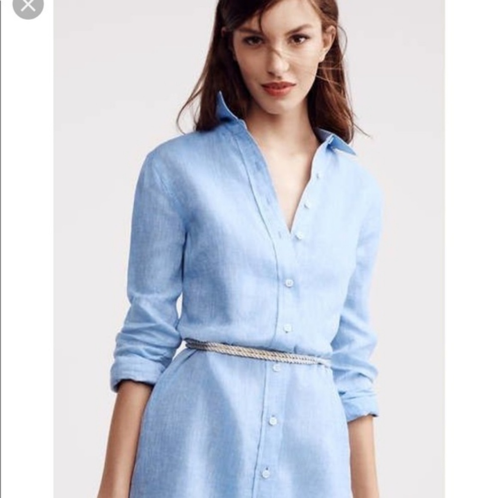 Ann Taylor Linen Button Down Dress